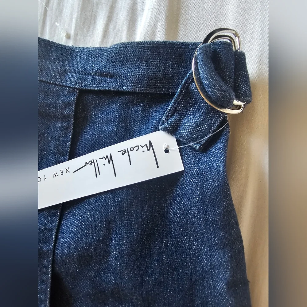Nicole Miller Denim Skort Girl's with Belt Sz 7, 8, 10, 12